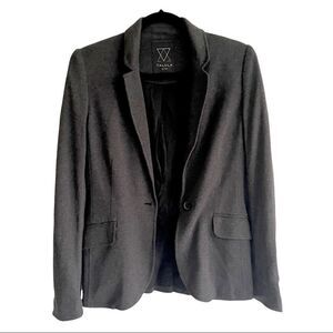 ARITZIA Talula Jersey Blazer Jacket With Roll Sleeves Charcoal Gray 4